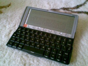e-book on Psion's screen